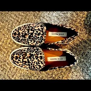 Steve Madden leopard slip ons